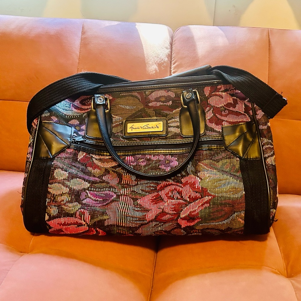 Vintage Gloria Vanderbilt Tapestry Overnight Bag